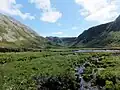 Pelouse d'altitude vers Ferry Gulch et Gros-Morne.