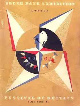 La Festival Star, logo de l’exposition conçu par le graphiste :Abram Games (en).