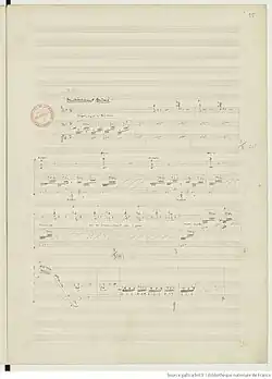 page du manuscrit.