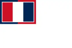 1er pavillon national adopté par l'Assemblée constituante, le 24 octobre 1790.