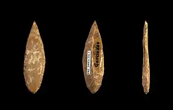 Fléchette - Gravettien - Muséum de Toulouse.