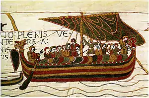 Bateau du XIe&nbsp;siècle, Tapisserie de Bayeux.