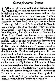fondation de l'abbaye d'Oigny