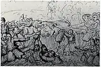 Le jeu de soule en Bretagne au début du XIXe&nbsp;siècle.