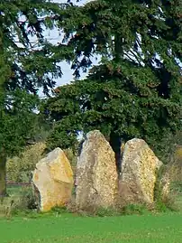 Pierres levées près du hameau des Vieilles Ventes.