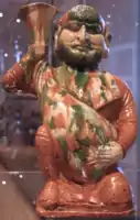 Figurine funéraire d'un étranger avec une outre, vers 674–750