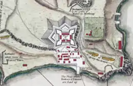 Carte de Fort Carillon, en 1758