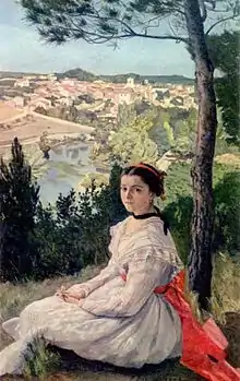 Vue de village (1868), huile sur toile, 130 × 89 cm, Musée Fabre, Montpellier.