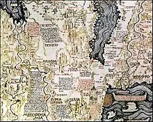 Une carte détaillée de la Palestine du 15e&nbsp;siècle