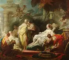 Jean-Honoré Fragonard, Psyché montrant à ses sœurs les présents de l'amour, 1753,National Gallery, Londres