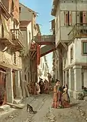 Scène de rue à Tolède.