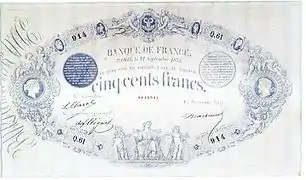 Le 500 francs bleu.
