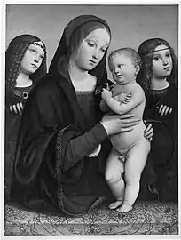 Vierge avec deux angesv. 1495, Munich