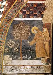 Saint François prêchant aux oiseaux, Assise.