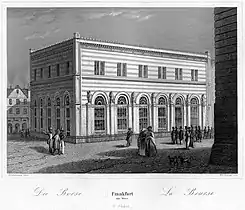 La Bourse de Francfort&nbsp;(de) (1845), lithographie éditée par Wilhelm Lang.