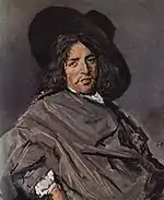 Portrait d'un homme assis avec un chapeau de travers, 1665, huile sur toile, 80&nbsp;× 67&nbsp;cm (Fitzwilliam Museum, Cambridge).