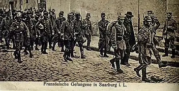 Prisonniers français à Sarrebourg.