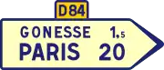 Panneau E1bis de position - 1946