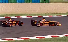 Une des dernières apparitions des Arrows A23 : Heinz-Harald Frentzen et Enrique Bernoldi