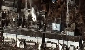 La centrale de Fukushima Daiichi après l'accident nucléaire.