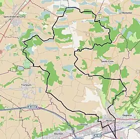 carte de la commune de Montluel