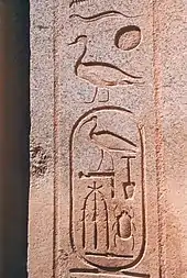 Nom de Sa-Rê de Thoutmôsis&nbsp;III à Karnak.