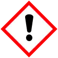 SGH07 : Toxique, irritant, sensibilisant, narcotique