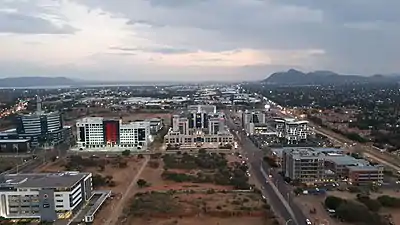 Aménagements du district central des affaires.