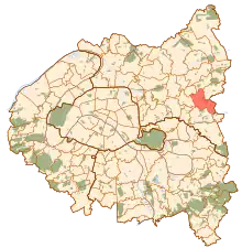 Localisation de Gagny dans la petite couronne.