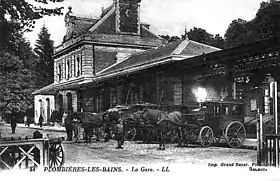 Gare au début du XXe&nbsp;siècle.