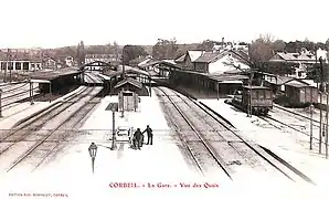 La gare au début du XXe&nbsp;siècle.
