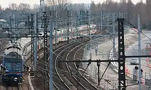 Vue d'ensemble du site de la future gare, en mars 2012.