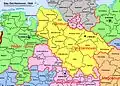 Carte du Gau (district administratif de nazisme) Hanovre-Est, 1944.