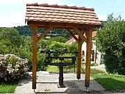 Pont à bascule permettant de peser les véhicules (XXe&nbsp;siècle).