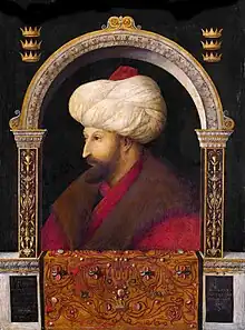 Portrait de Mehmed II par Gentile Bellini
