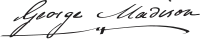 Signature de George Madison