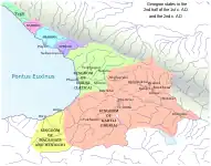 Karthli (Ibérie) et royaume de Lazique vers 150