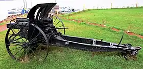 Pièce d'artillerie sur l'île Lennox.