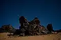 Nuit étoilée dans le désert de Djanet.