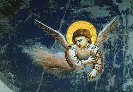 Détail de l'ange dans les cieux.