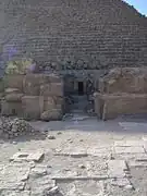 Couloir latéral nord du temple funéraire donnant accès à la chapelle du culte de Mykérinos