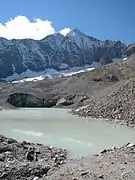 Glacier et lac, en septembre 2005.