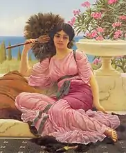 Flabellifera toile de John William Godward.La peinture en 1905 sur Commons