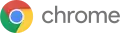 Logo de Chrome avec inscription en 2015.