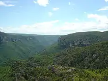 Gorges de la Dourbie vues depuis le belvédère du Chaos de Montpellier-le-Vieux.