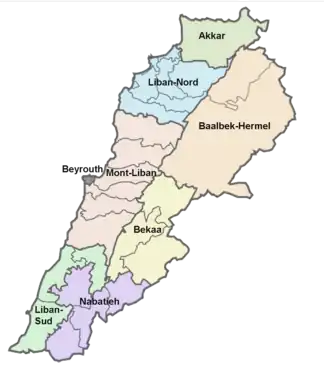 De 2003 à 2017 8 gouvernorats