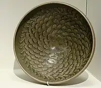 Céramique de Yaozhou, plat en Céladon du Nord, VIIIe siècle