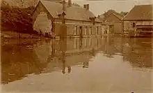 Crue du Noirrieu à Grand-Verly (années 1930).