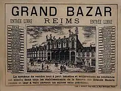 Affiche des Magasins Modernes de ReimsAffiche des Magasins Modernes de ReimsGrand magasin publicité de 1900