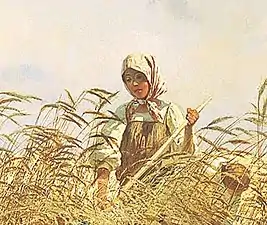 Paysanne à droite.